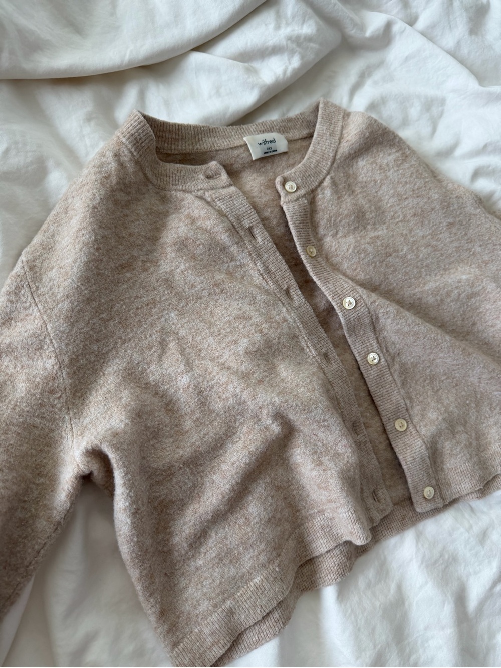Wilfred Beige Knit Cardigan